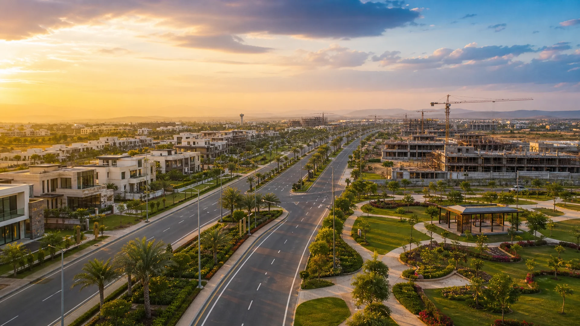 HRL Housing aerial view of luxury residential development in Pakistan